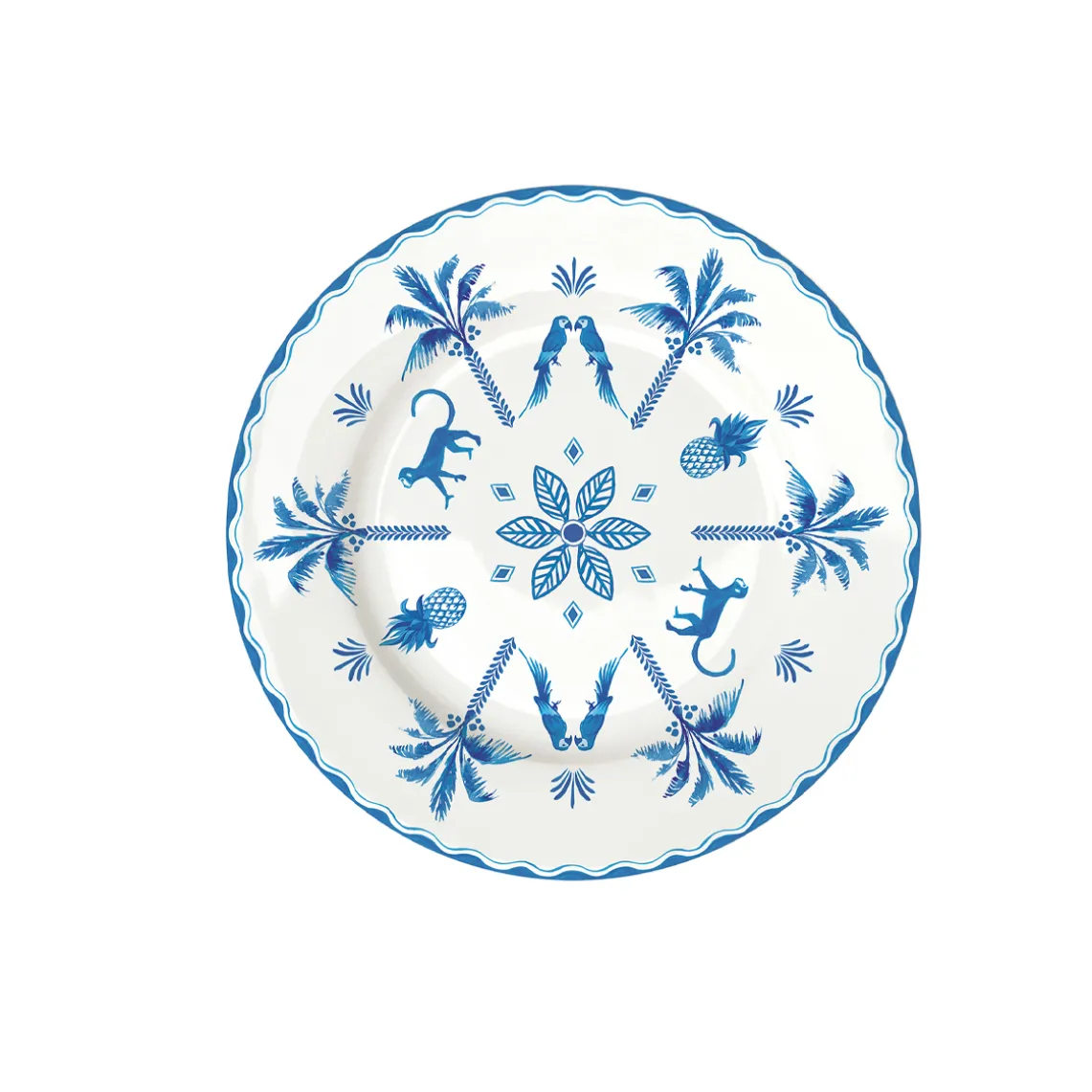 Assiette à dessert bleue EXOTIC VIBES