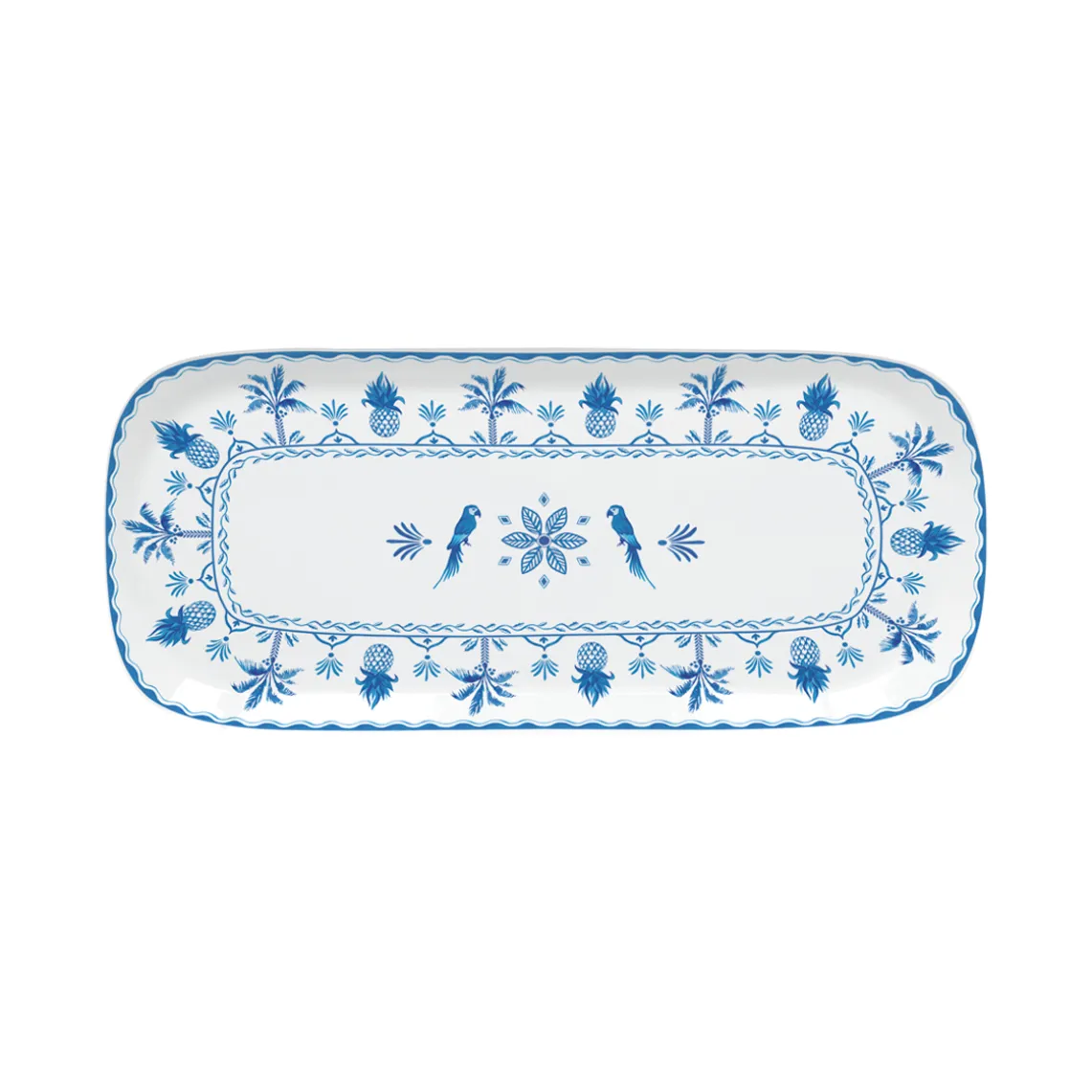 Assiette de service bleue EXOTIC VIBES