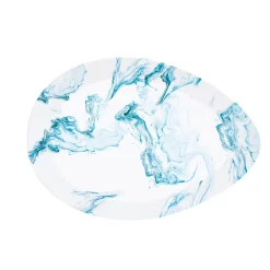 Assiette de service en porcelaine 36×25 cm AQUA