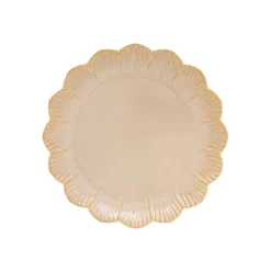 Assiette dessert beige FLEURI