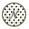 Assiette en porcelaine Ø19 cm dans une boîte A LETTER FOR YOU «N»