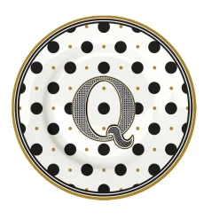 Assiette en porcelaine Ø19 cm dans une boîte A LETTER FOR YOU «Q»