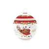 Bol à biscuits en forme de boule de Noël en porcelaine, dimensions Ø 18×23 cm CHRISTMAS MEMORIES