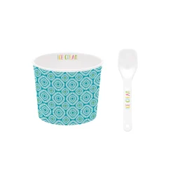 Bol à glace avec cuillère TEXTURE 01