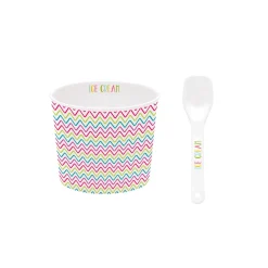 Bol à glace avec cuillère TEXTURE 04