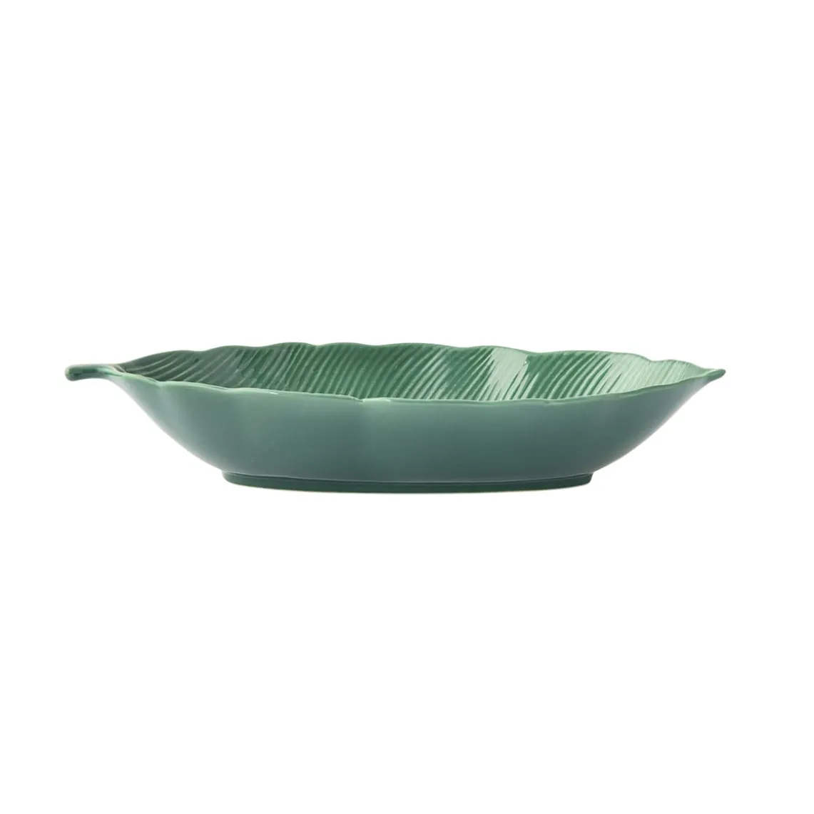 Bol en forme de feuille en porcelaine 26×11,5 cm TROPICAL LEAVES GREEN