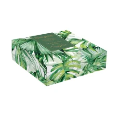 Bol en porcelaine 21×16 cm en forme de feuille TROPICAL LEAVES GREEN