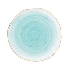 Coffret de 6 assiettes en porcelaine Ø10 cm GREEN