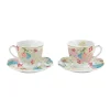Coffret de 2 tasses avec soucoupes en porcelaine, 225 ml chacune, dans une boîte cadeau PRINTEMP