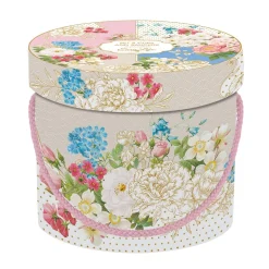 Coffret de 2 tasses avec soucoupes en porcelaine, 225 ml chacune, dans une boîte cadeau PRINTEMP