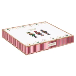Ensemble apéritif avec 3 bols en porcelaine et plateau en bambou NUTCRACKER