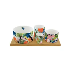 Ensemble apéritif avec 4 bols TROPICAL VIBES