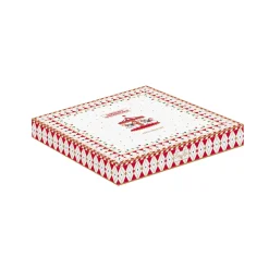 Ensemble apéritif avec 6 bols et base en bambou CHRISTMAS WONDERLAND