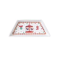Ensemble apéritif avec 3 bols et plateau en bambou de 21×25 cm CHRISTMAS WONDERLAND