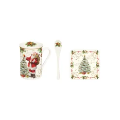 Ensemble avec tasse, cuillère et sous-verre MAGIC Christm