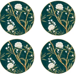Ensemble de 4 assiettes à dessert ROYAL PEONIES