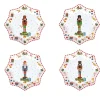 Ensemble de 4 assiettes àdessert Vintage NUTCRACKER