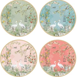 Ensemble de 4 assiettes àdessert JARDIN DE REVES
