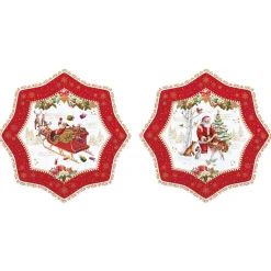 Ensemble de 2 assiettes àdessert CHRISTMAS MEMORIES