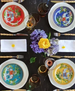 Ensemble de 4 assiettes àdessert MARAJAH
