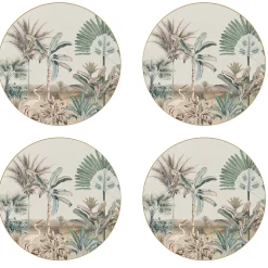 Ensemble de 4 assiettes de 19 cm de diamètre en porcelaine dans une boîte cadeau NOSTALGIC HEAVEN