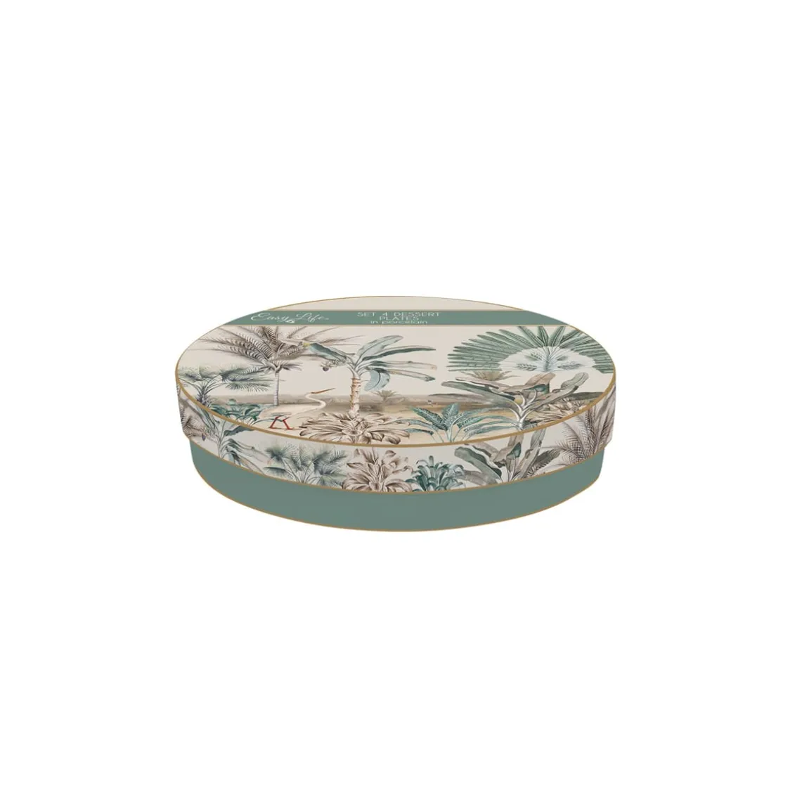Ensemble de 4 assiettes de 19 cm de diamètre en porcelaine dans une boîte cadeau NOSTALGIC HEAVEN