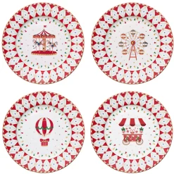 Ensemble de 4 assiettes àdessert CHRISTMAS WONDERLAND