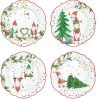 Ensemble de 4 assiettes àdessert Ready For CHRISTMAS
