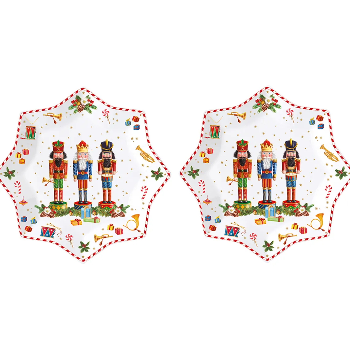 Ensemble de 2 assiettes àdessert Vintage NUTCRACKER