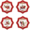 Ensemble de 4 assiettes àdessert Ø 16 cm en porcelaine CHRISTMAS MEMORIES