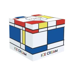 Ensemble de 4 bols à glace avec cuillères MONDRIAN