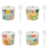 Ensemble de 4 bols à glace avec cuillères TUTTI FRUTTI