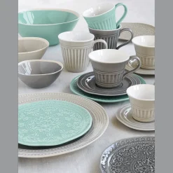 Ensemble de 2 bols à salade en porcelaine de 22,5×19,5 cmBEIGE