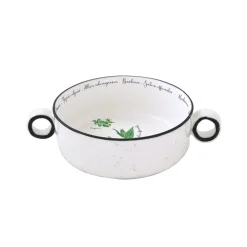 Ensemble de 3 bols avec poignées en porcelaine Ø 16 cm HERBARIUM
