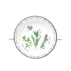 Ensemble de 3 bols avec poignées en porcelaine Ø 16 cm HERBARIUM