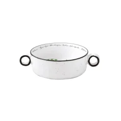 Ensemble de 6 bols avec poignées en porcelaine Ø 12 cm HERBARIUM