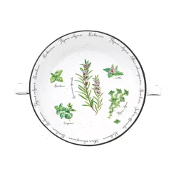 Ensemble de 2 bols avec poignées en porcelaine Ø 20 cm HERBARIUM