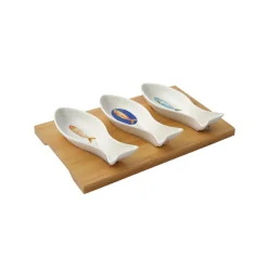 Ensemble de 3 bols avec un plateau BORD DE MER