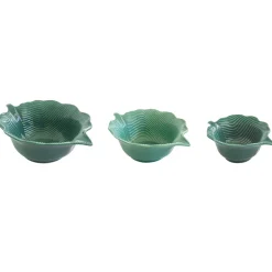 Ensemble de 3 bols en porcelaine en forme de feuille MADAGASCAR