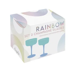 Ensemble de 2 Champagne calices RAINBOW
