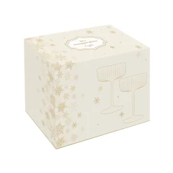 Ensemble de 2 coupes à champagne avec fil d’or FESTIVE