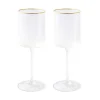 Ensemble de 2 gobelets à vin avec fil d’or FESTIVE