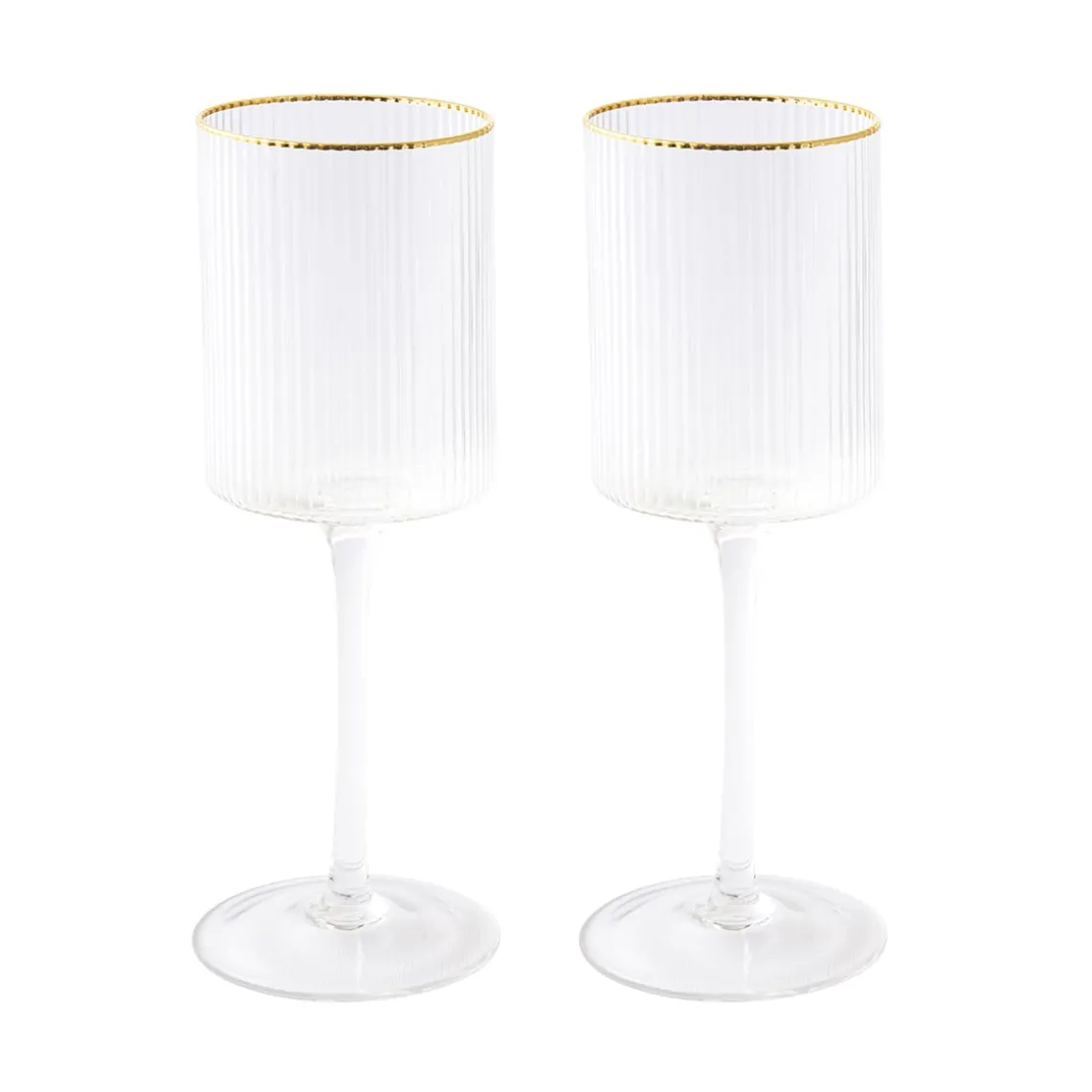 Ensemble de 2 gobelets à vin avec fil d’or FESTIVE