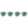 Ensemble de 4 mini bols en porcelaine en forme de feuille LEAVES LIGHT GREEN