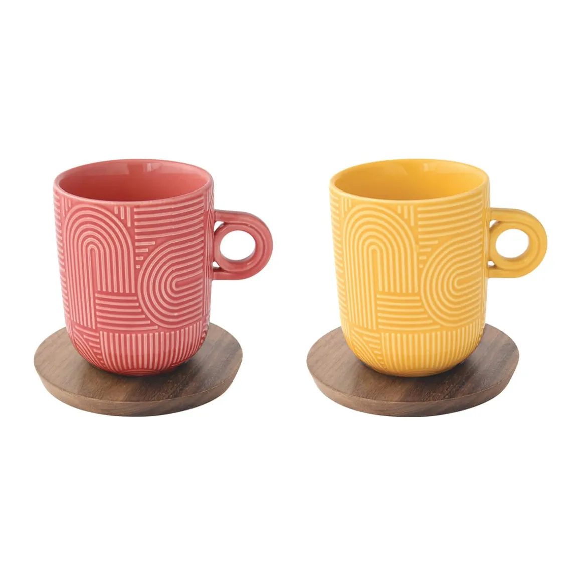 Ensemble de 2 mugs avec soucoupe TAKE A LOOP ASS.2