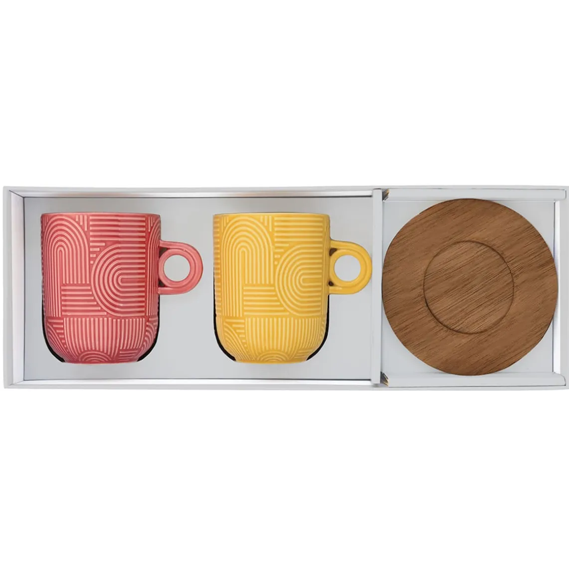 Ensemble de 2 mugs avec soucoupe TAKE A LOOP ASS.2