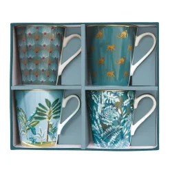 Ensemble de 4 mugs de 300 ml COFFEE Mania JUNGLE