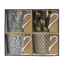 Ensemble de 4 mugs de 300 ml COFFEE Mania SAVANA
