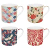 Ensemble de 4 mugs de 300 ml en porcelaine fine china OKINAWA