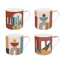 Ensemble de 4 mugs de 300 ml ILLUSION